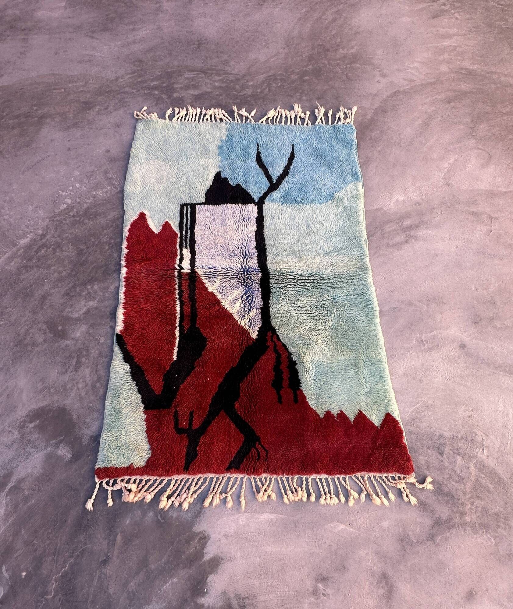 Tapis Marocain  Beni M'Rirt  coloré - 177 x 120 cm