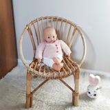 Children's rattan shell armchair