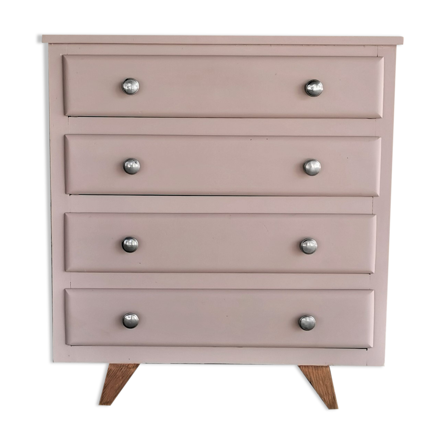 Commode vintage pieds compas tissu thevenon