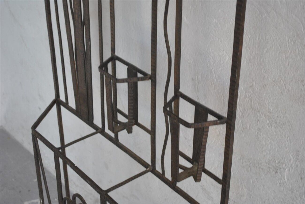Mirror coat racks in wrought iron 1930 style Art deco