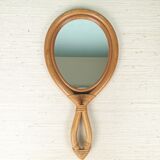 Rattan hand-facing mirror