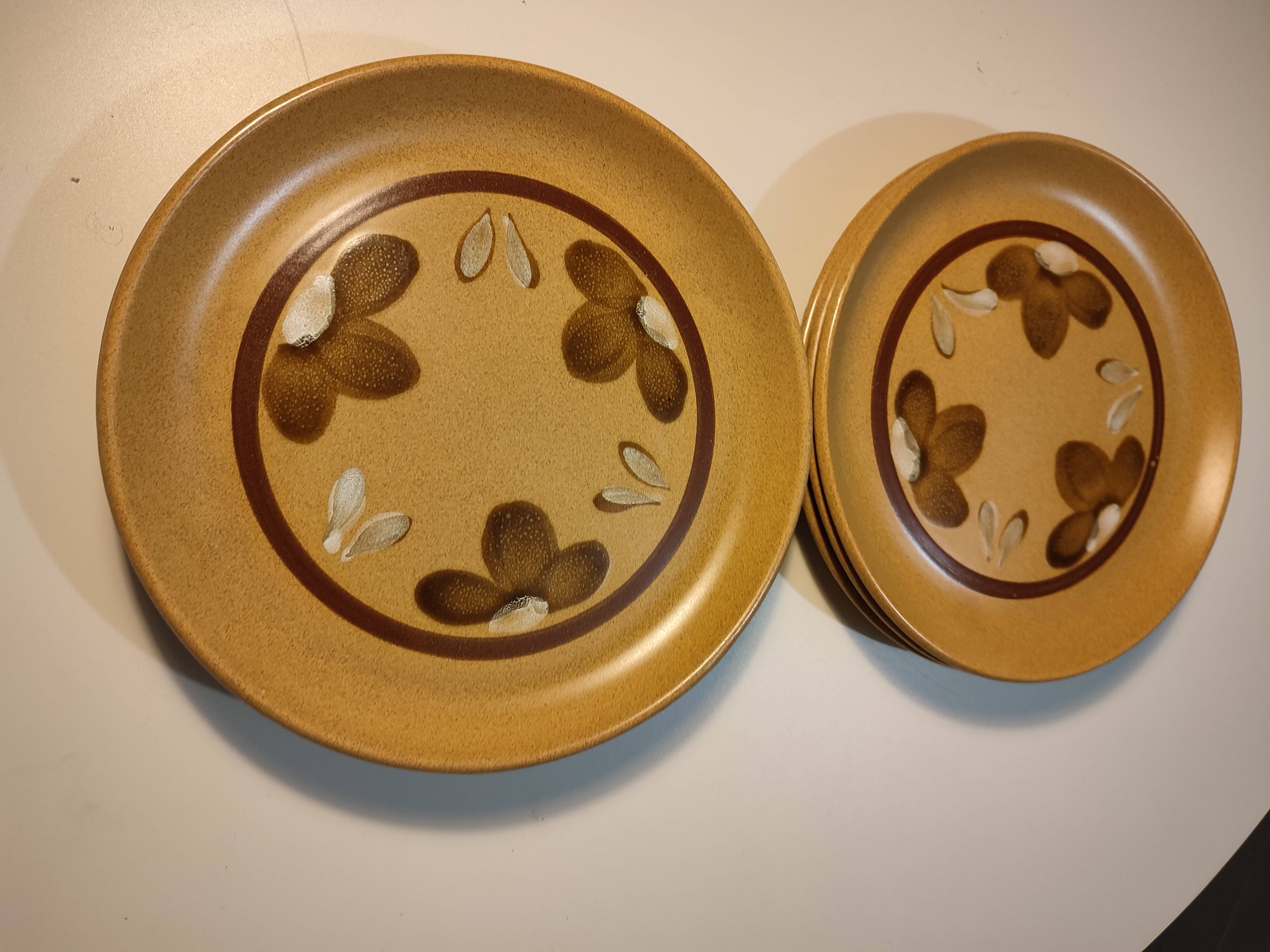 Set of 6 plates house art Sarreguemines