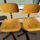 Lot of 4 couture swivel adjustable workshop chairs