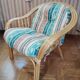 Rattan lounge with removable cushions