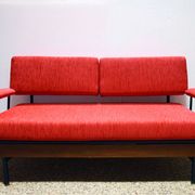 Mid-century Italian sofa bed in corduroy fabric