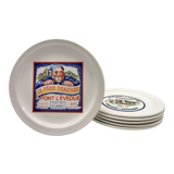 6 cheese plates "Faïence de St-Amand"