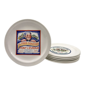 6 assiettes à fromage « Faïence de St-Amand »