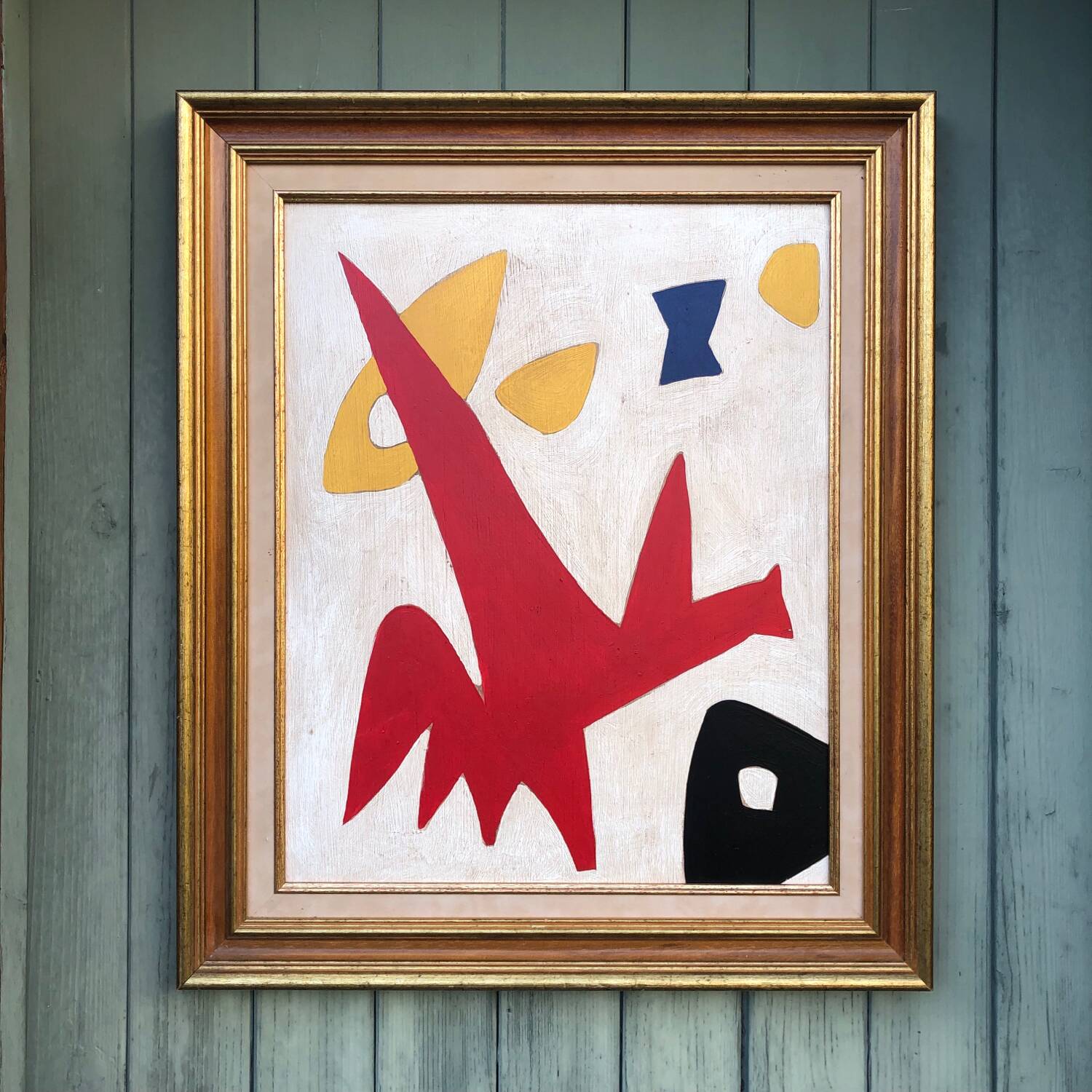 Framed abstract painting