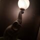 Vintage ceramic elephantlamp/table lamp with bol from the eighties