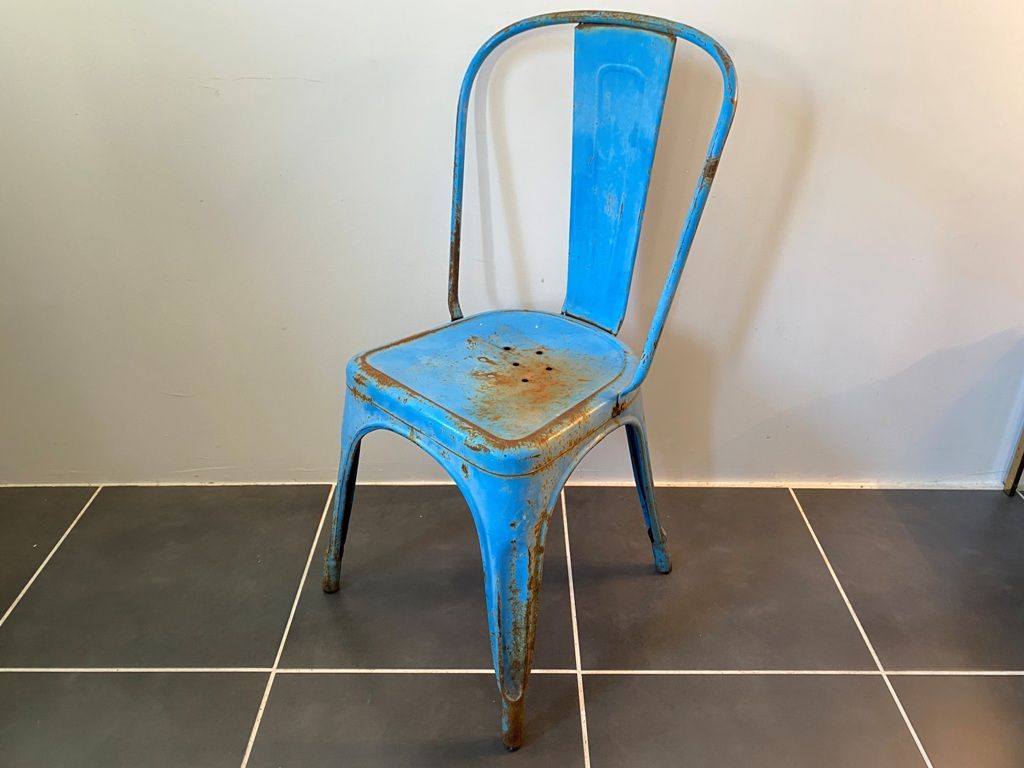 Authentic metal chair tolix by Xavier Pauchard vintage industrial 1950 n3