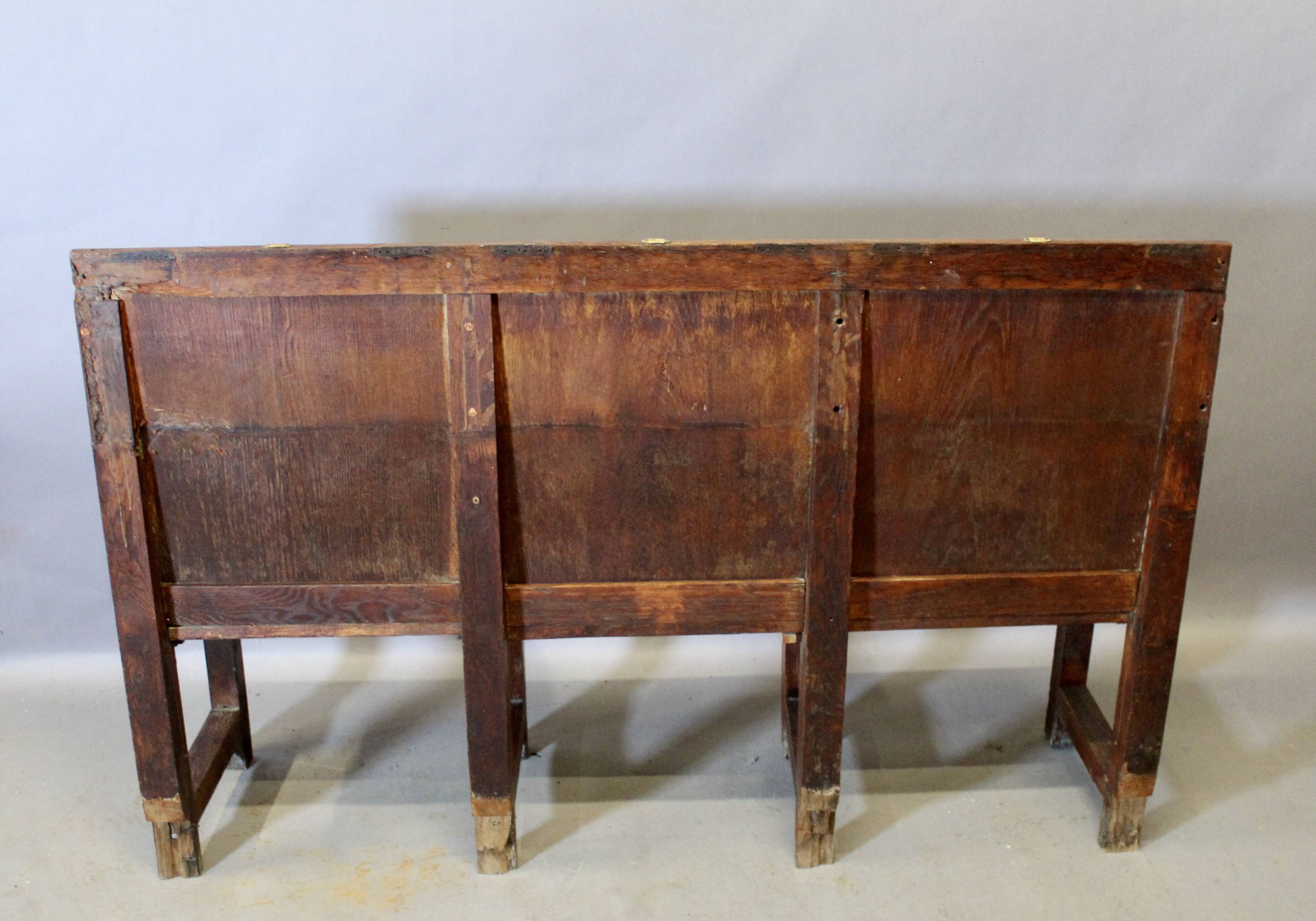 3-seater oak church pew