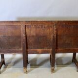 3-seater oak church pew