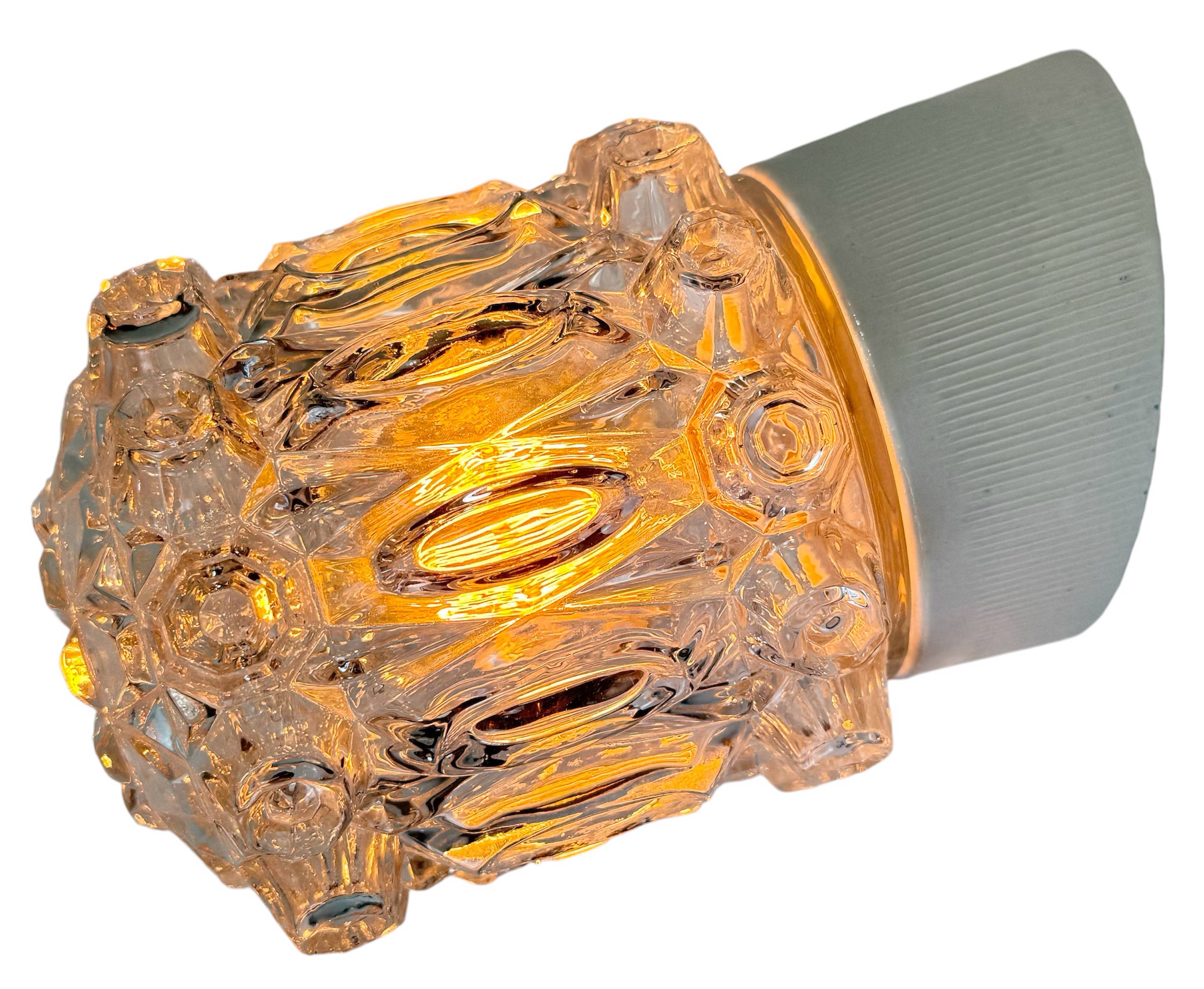 Vintage White Porcelain Wall Light, 1970s