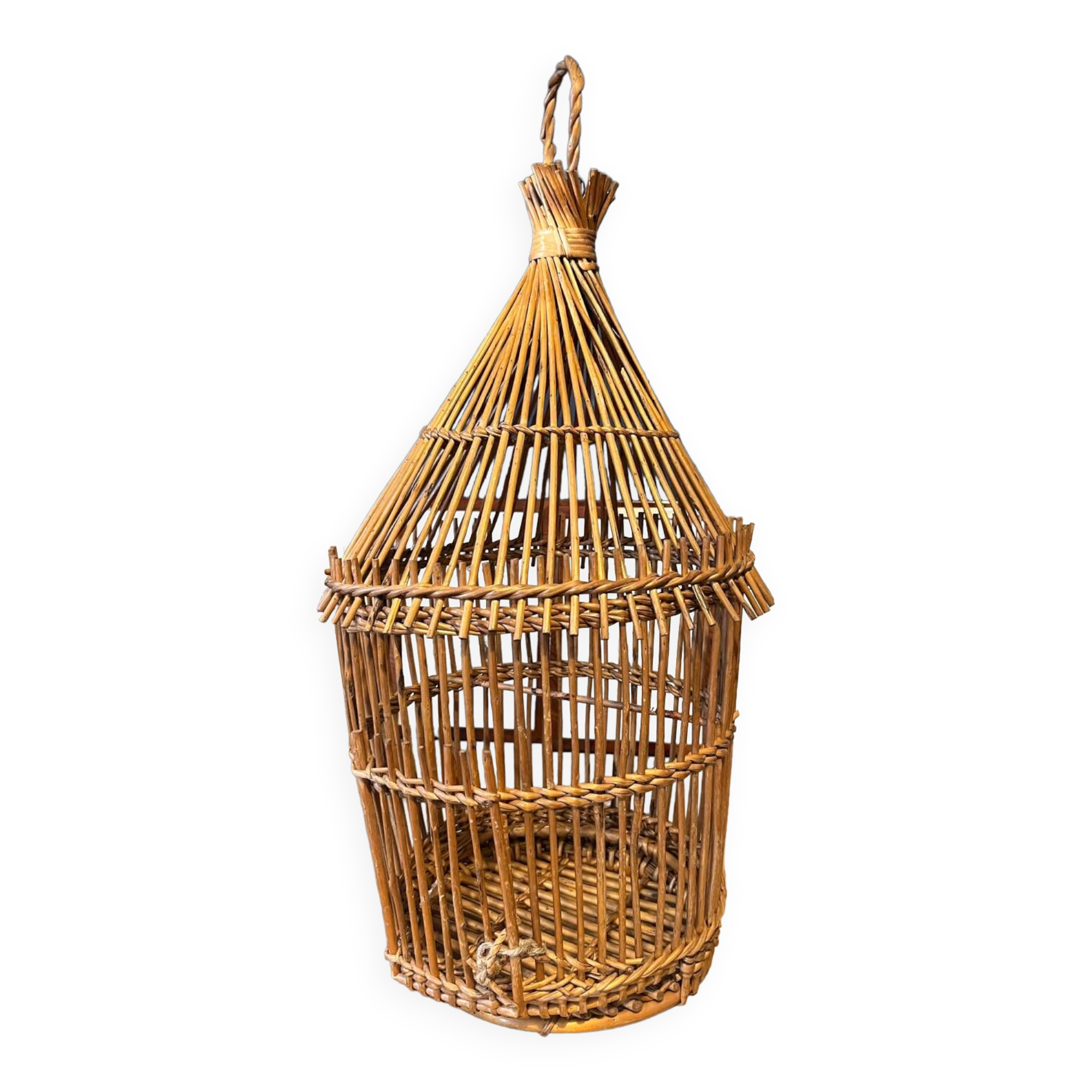 Old wicker bird cage