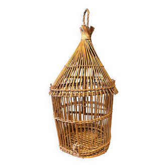Old wicker bird cage