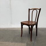 Art Deco curved wooden café chair, 1930s