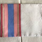 Colored striped linen tablecloth