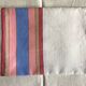 Colored striped linen tablecloth
