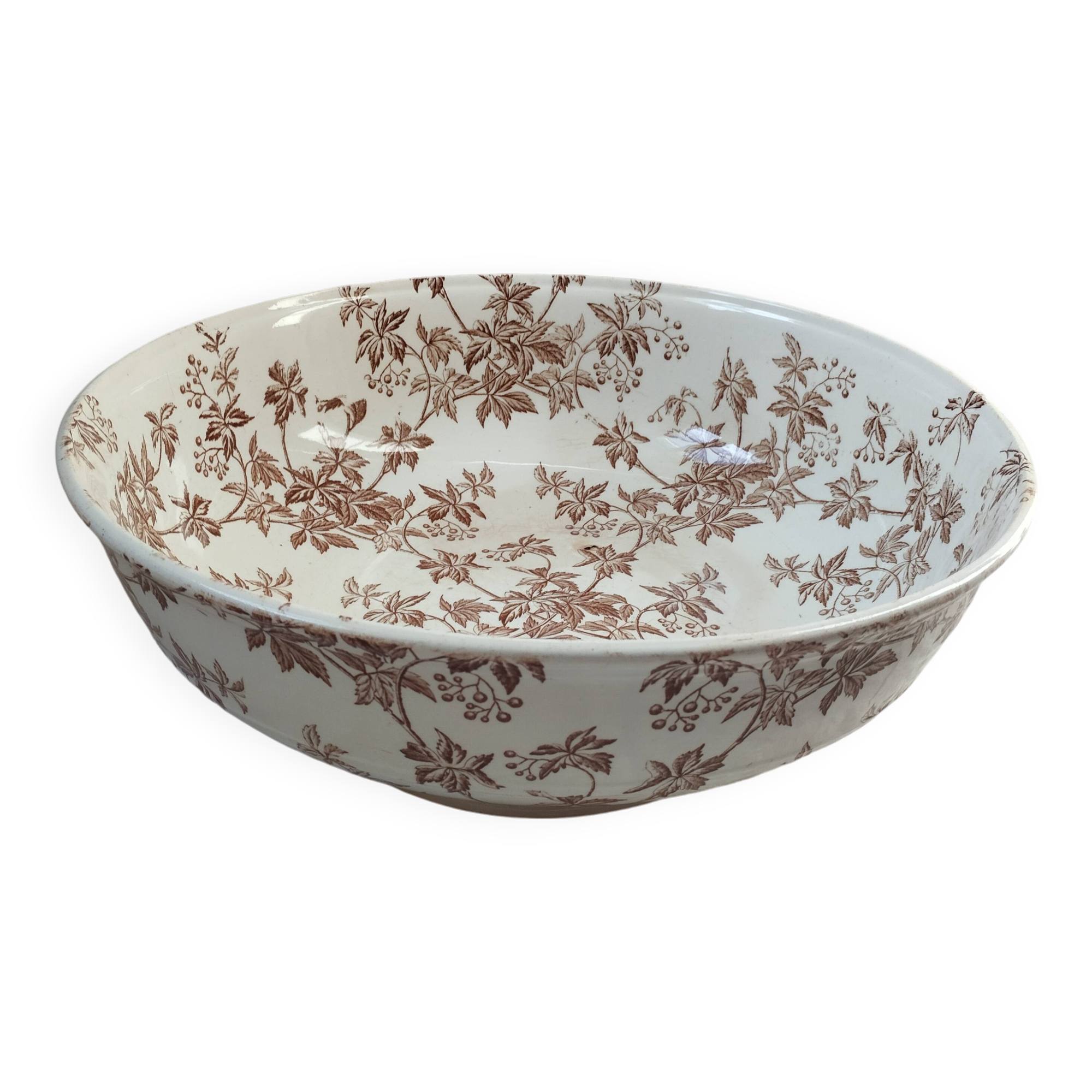 Large Longchamp Virginia creeper salad bowl