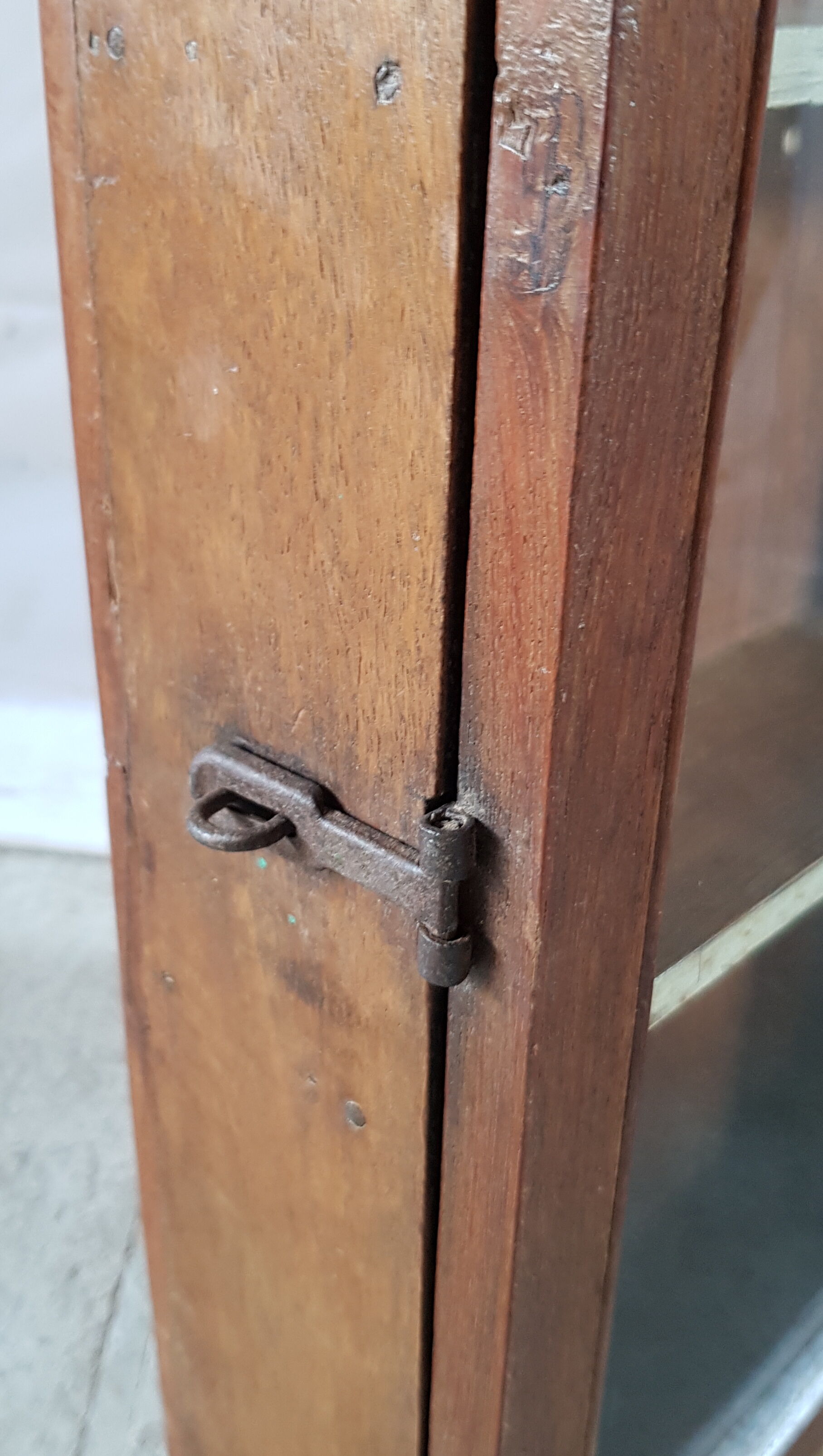 Old teak wall showcase