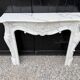 Louis XV style fireplace in Carrara marble, circa 1980.