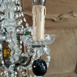 Golden bronze chandelier with fruit pendants