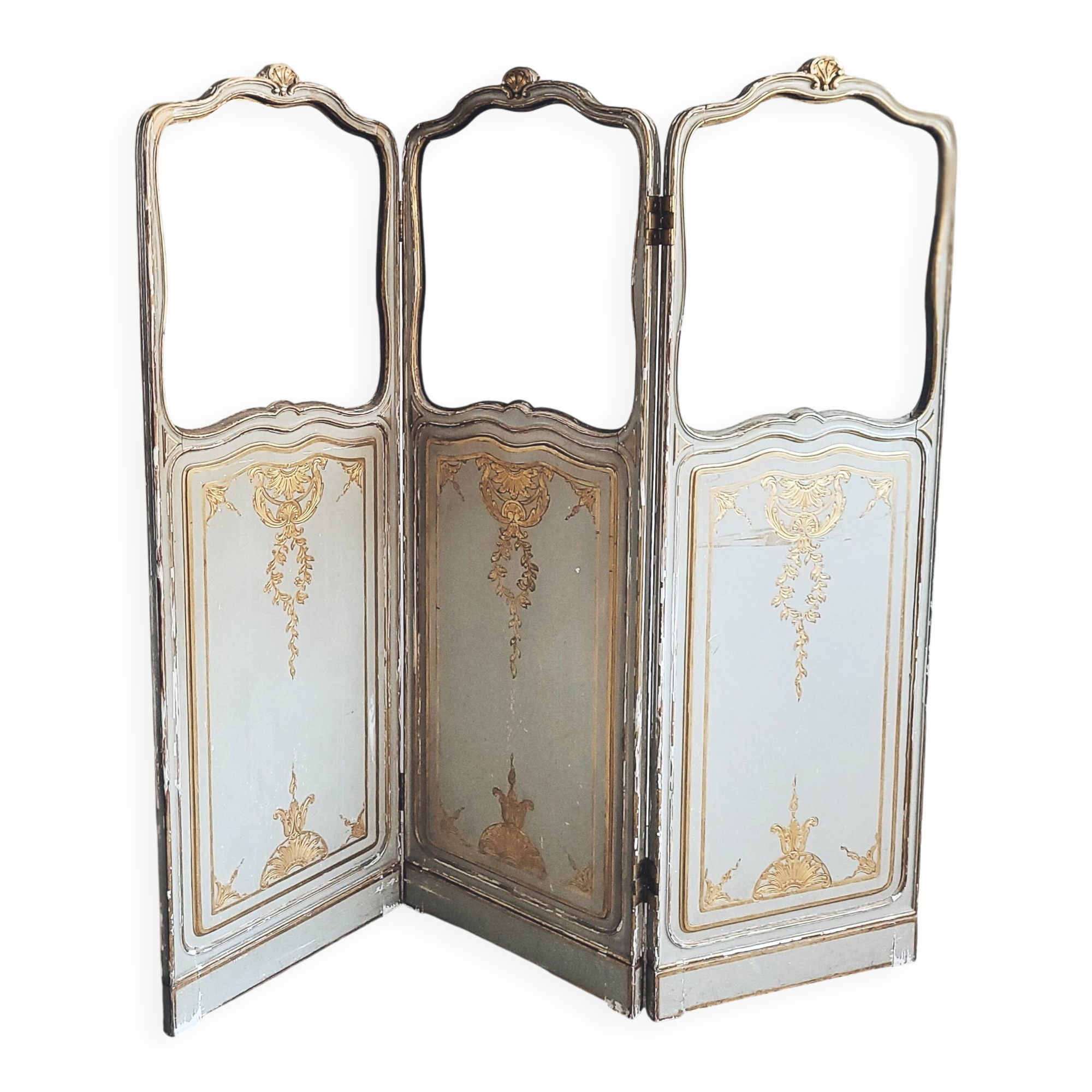 Three-panel screen, early 19th century.