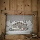 Decorative frame with chalet atmosphere