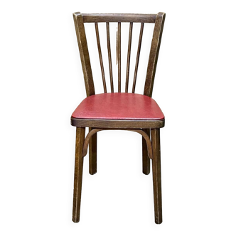 Baumann n°12 bistro chair in beech and skai seat, 1960s