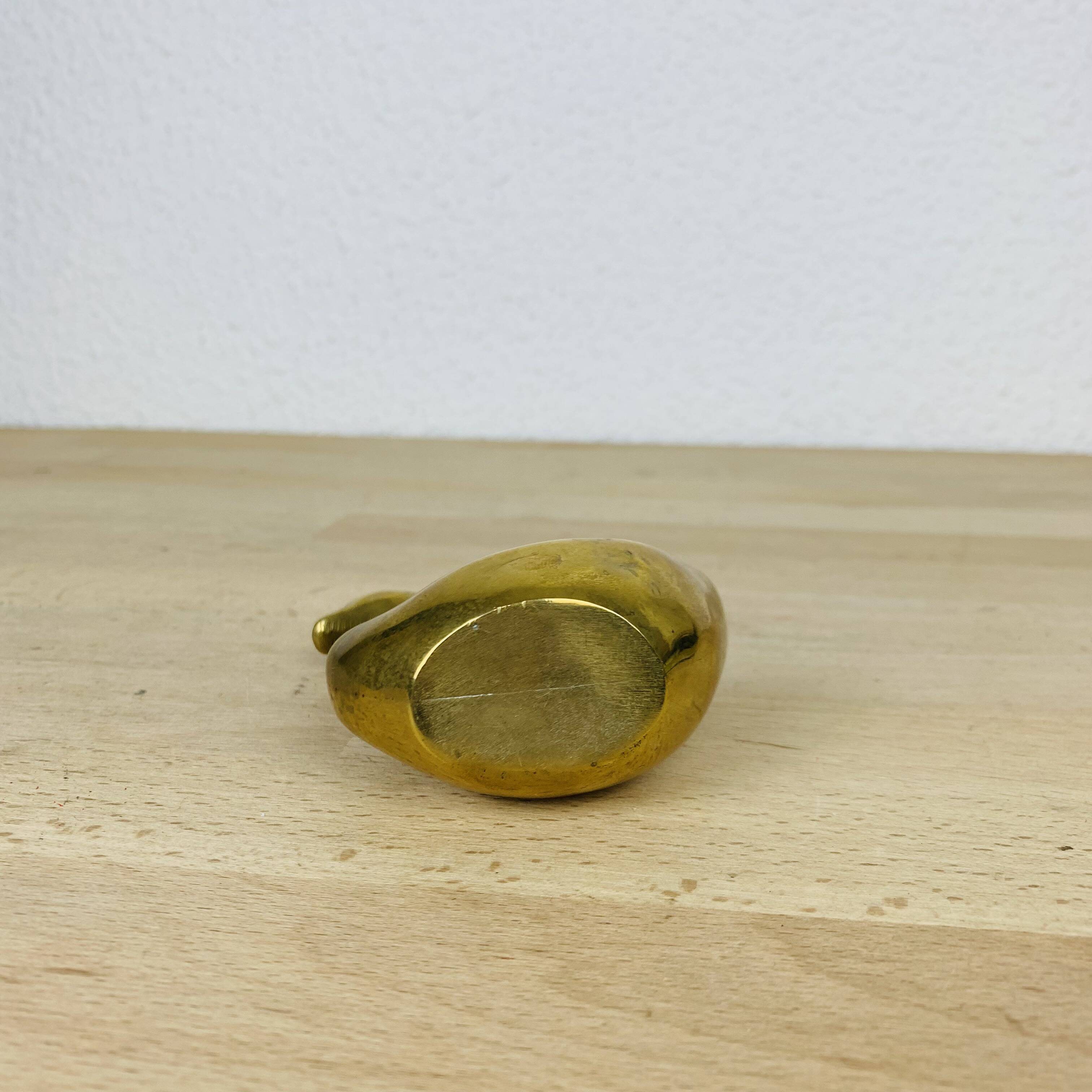 Vintage golden brass duck