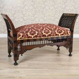 19th-Century Bench in Exotic Wood, 1890s