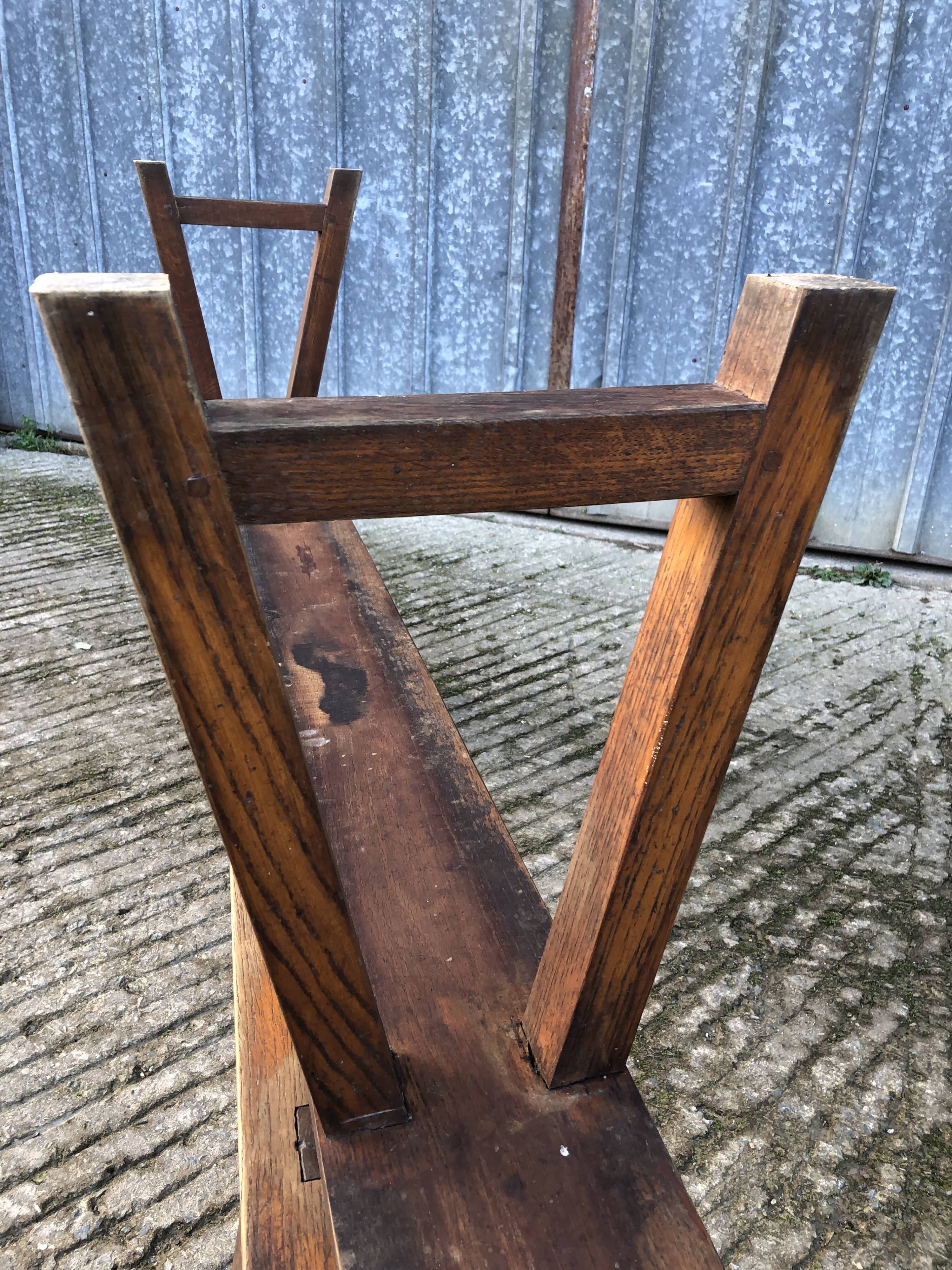 Pair of antique oak benches