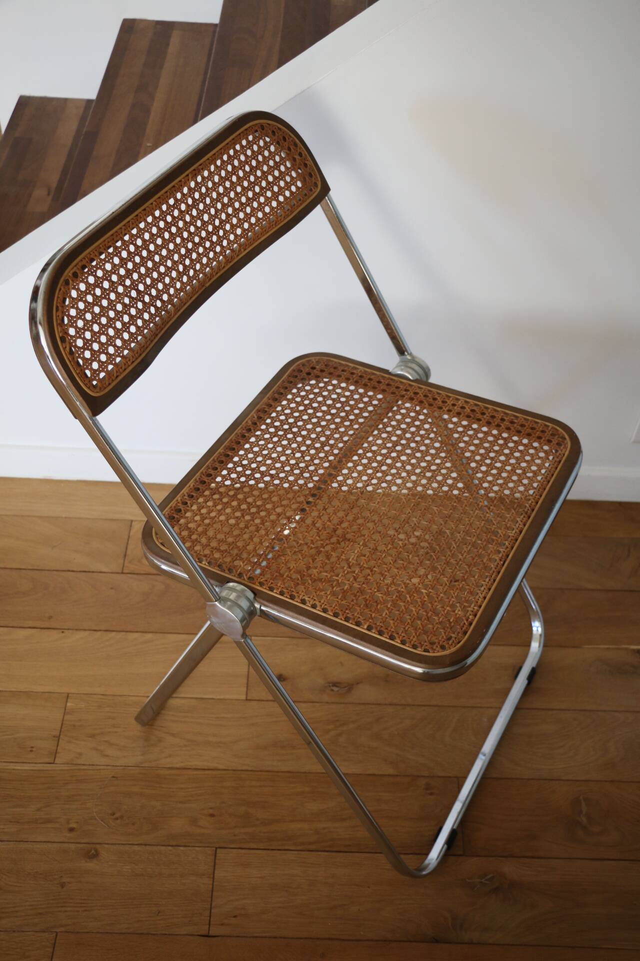 2 plia rattan chairs by piretti