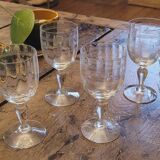 Verres à pied fin XIX ème