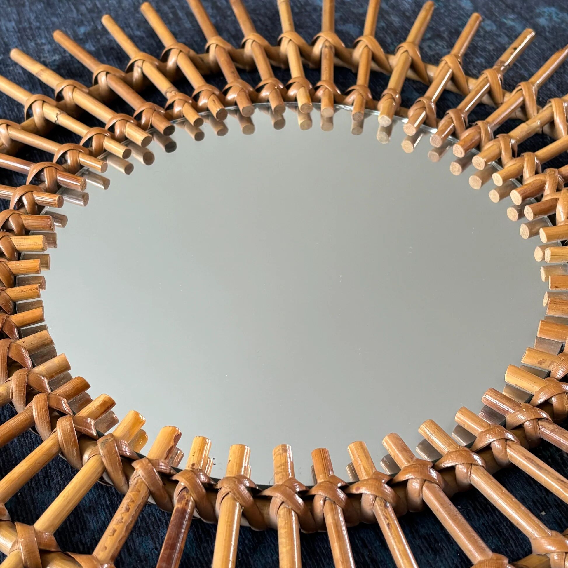 Rattan sun mirror