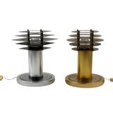 Space age set of 2 table lamps, Italy 1970s