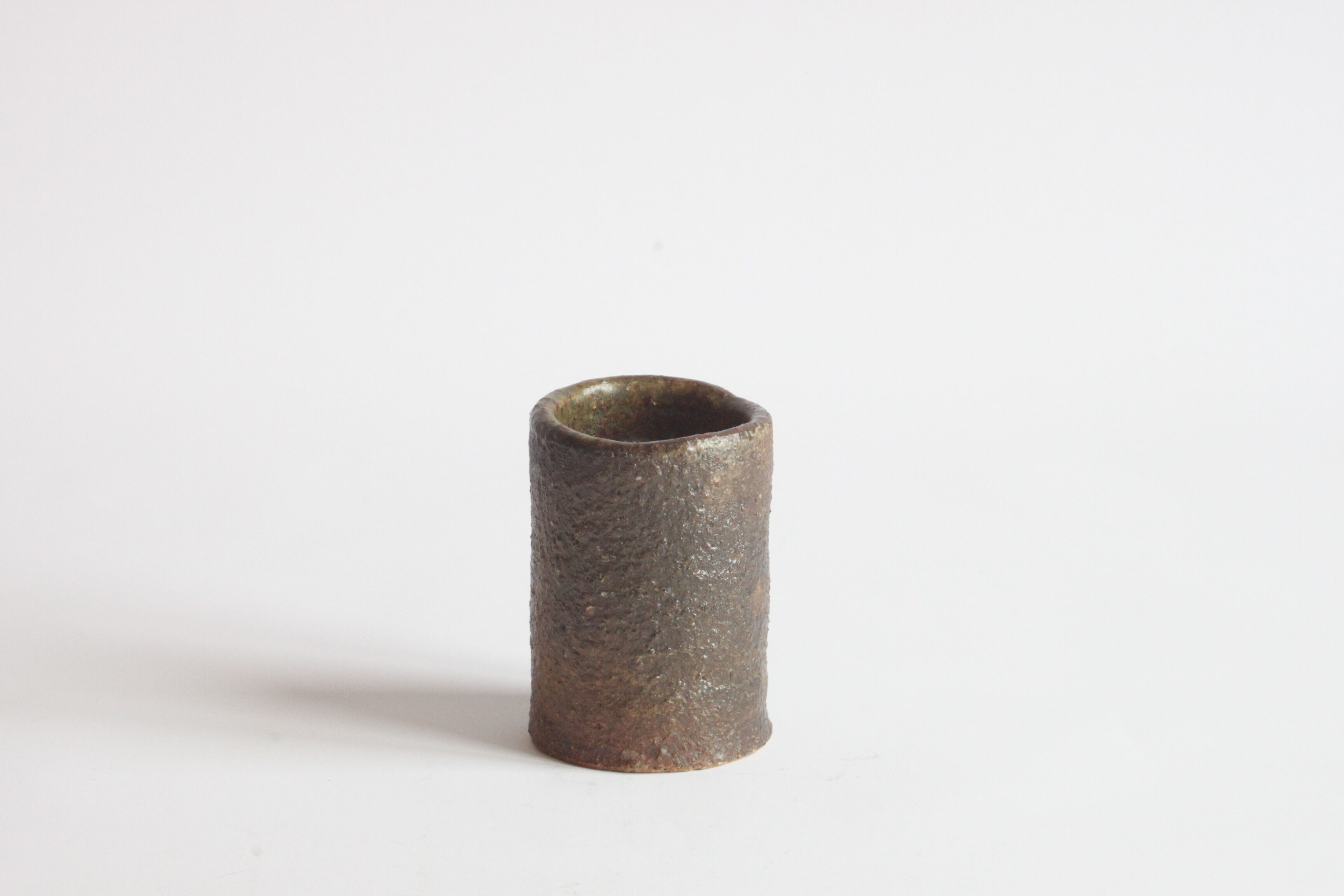 Brown ceramic vase by Paul Envalds for Arabia Finland 1960/1970