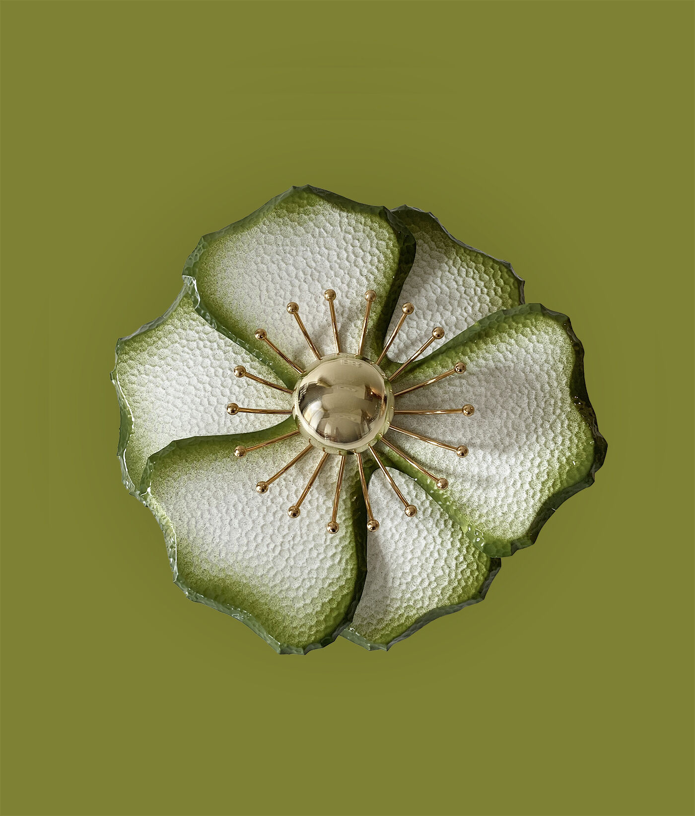 Metal floral lamp to pose La Samaritaine 1970