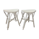 Pair of vintage rattan stools