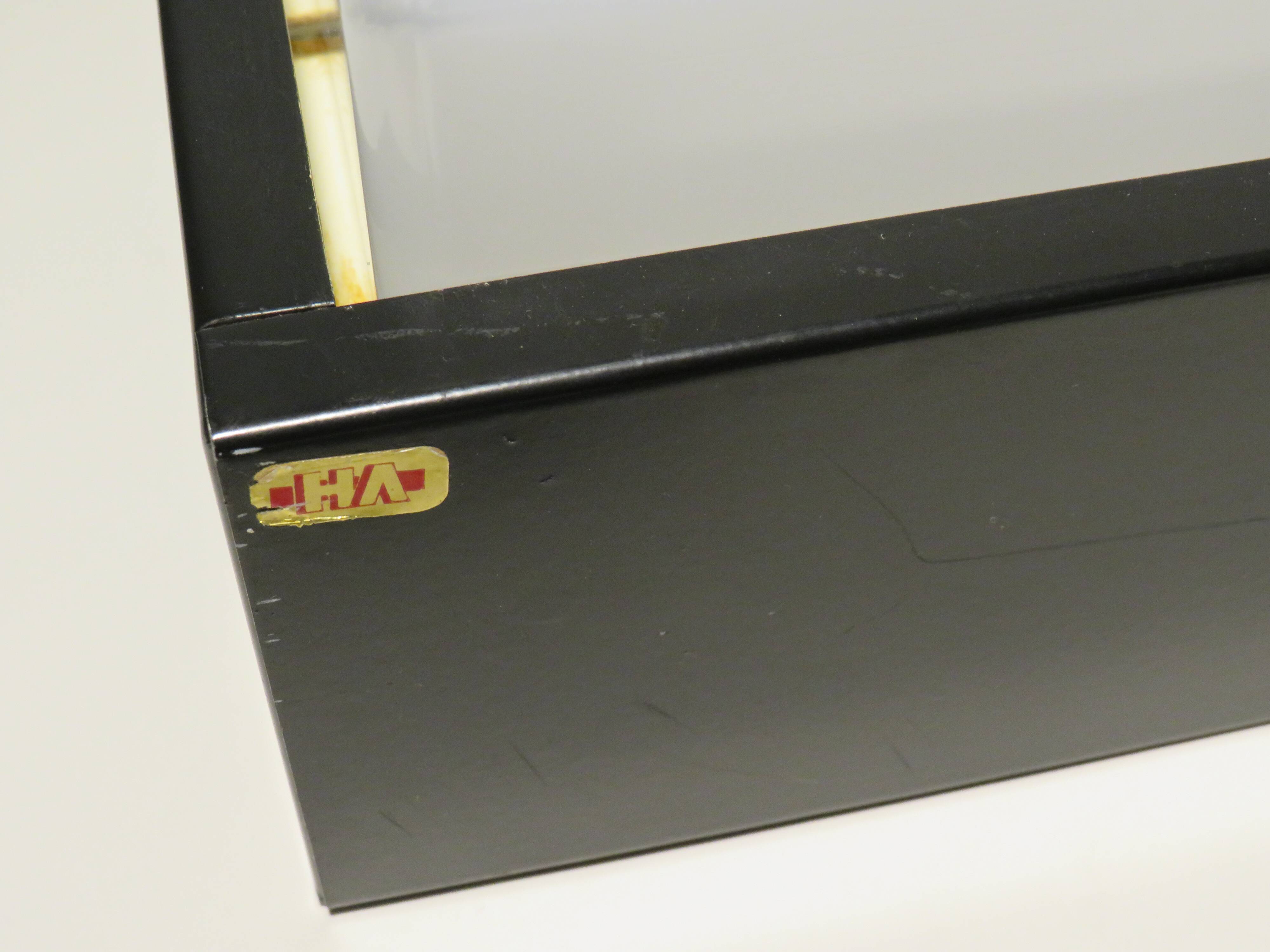 Ceiling lamp or rectangular wall lamp of Van Haute Belgique 1960s