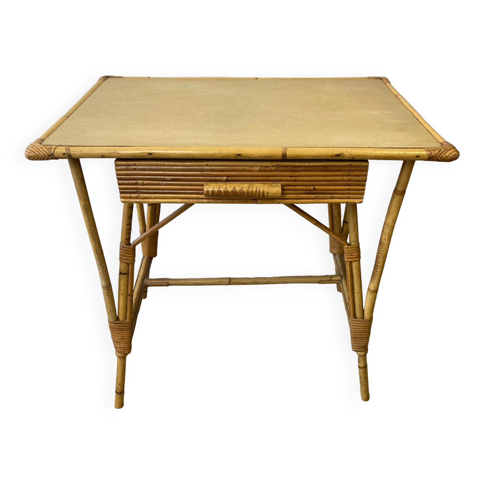 Vintage rattan desk