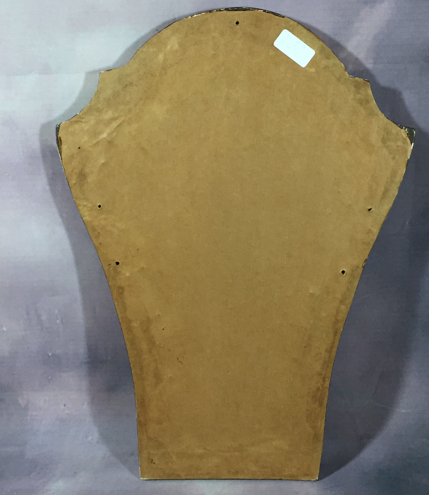 Wooden bevelled mirror and gilded stucco 49 x 35.5 cm