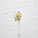 vintage bronze gold wall lamp leaf