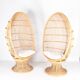 Paire de fauteuils en rotin