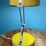 Vintage folding lamp (GEI brand), yellow colour, 70s table lamp