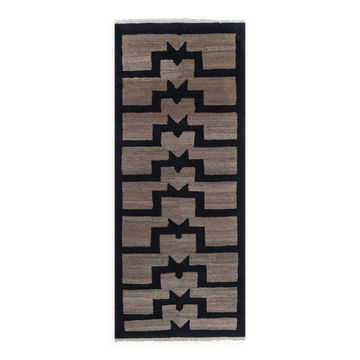 Vintage Turkish Oushak Rug Handwoven 86x211 cm