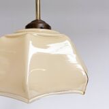 Curved glass Art Deco ceiling lamp, 1930s