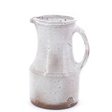 White stoneware pitcher by Jeanne and Norbert Pierlot