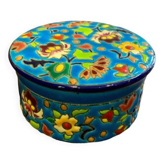 Round box in Longwy enamels