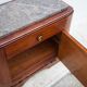 Art Deco bedside table, wood and marble deco nightstand, end of sofa, art deco